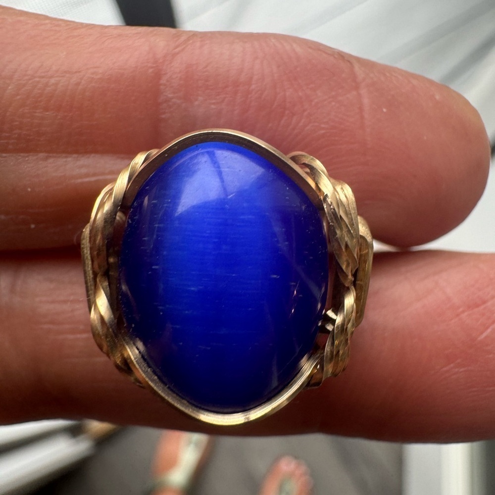 Dark blue fashion jewelry‎ ring